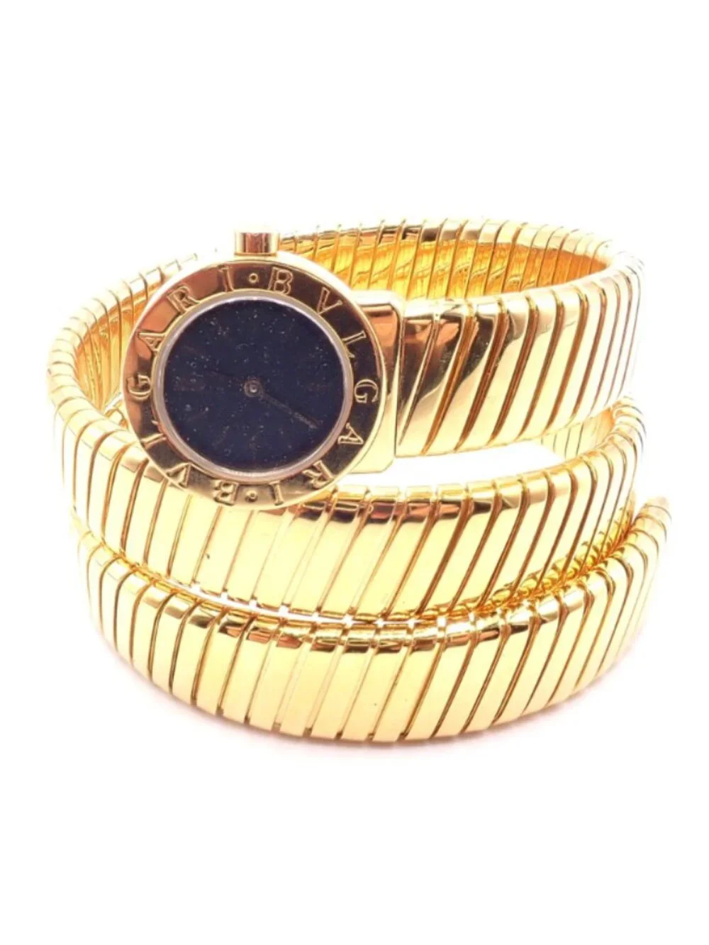Authentic! Bulgari 18k Yellow Gold Tubogas Serpent Snake Bracelet Watch - Picture 12 of 12